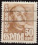 Spain 1948 Franco 50 CTS Brown Edifil 1022. 10222 us. Uploaded by susofe